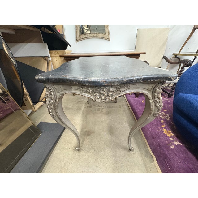19th Century French Louis XV Style Painted Table For Sale - Image 9 of 15