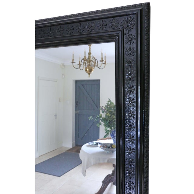 Large Antique Floor or Overmantle Wall Mirror, Late 19th Century For Sale - Image 5 of 9