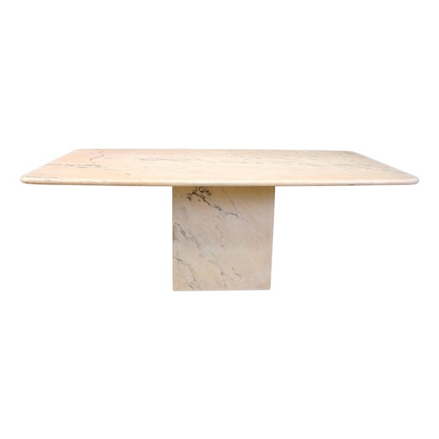 Vintage Italian Marble Dining Table, 1970s For Sale