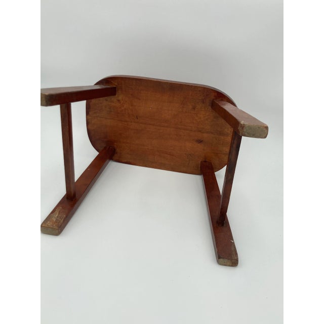 Farmhouse Vintage Farmhouse Style Solid Wood Foot Stool For Sale - Image 3 of 5