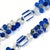 Vintage Art Deco Sapphire Optical Glass Necklace 1930s For Sale - Image 9 of 10
