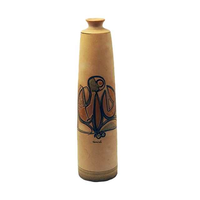 Earthware Glazed Ceramic Vase by Cianciolo Noma Messina, 1960s For Sale
