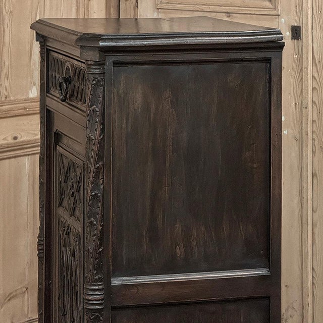 19th Century Gothic Oak Confiturier Cabinet For Sale - Image 13 of 18