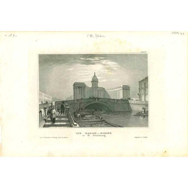 Die Kasan-Kirche is an original modern artwork realized in Germany in the first half of the 19th Century. Original B/W...