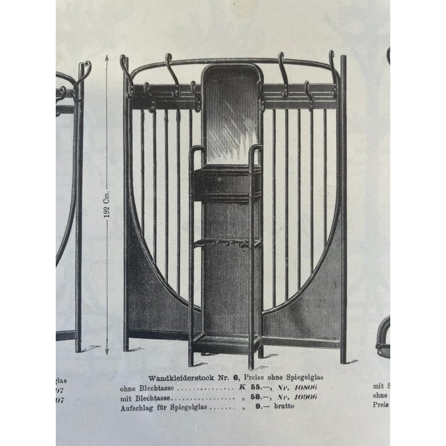 Art Nouveau Bentwood Wardrobe in the style of Thonet, 1910 For Sale - Image 3 of 5