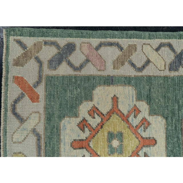 Turkish Oushak Runner Rug 3'3" x 10'6" For Sale - Image 4 of 4