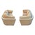 Tan Pair of 1980s John Mascheroni for Swaim Postmodern Curved Back Playpen Style Love Seats For Sale - Image 8 of 16