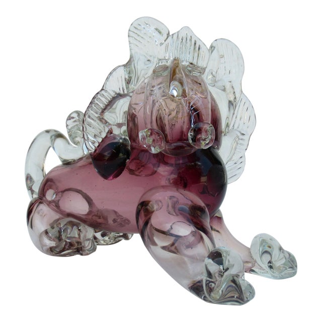 Vintage C.1950's-60's Ercole Barovier' Barovier' E Toso Italian Hand-Blown Murano Lion For Sale