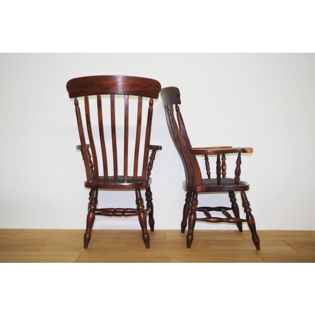 English Victorian Windsor Farm Chairs, Set of 4 For Sale - Image 4 of 18