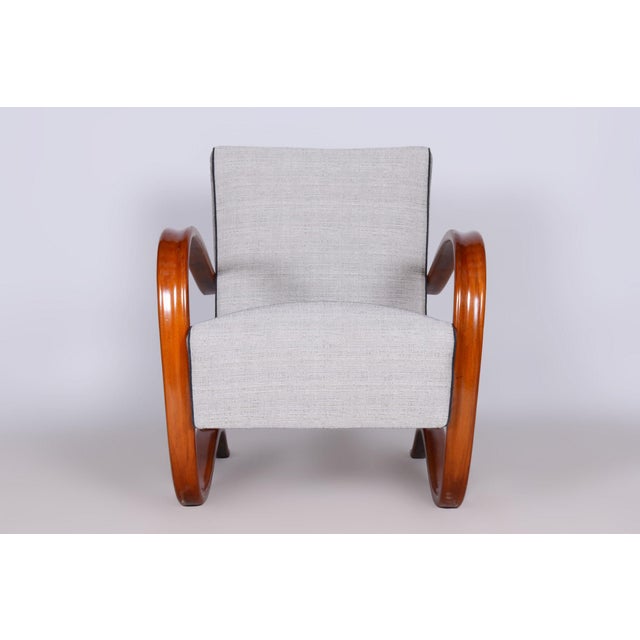 1930s Czech Art Deco H-269 Armchairs attributed to J. Halabala for Up Závody, 1930s, Set of 2 For Sale - Image 5 of 12
