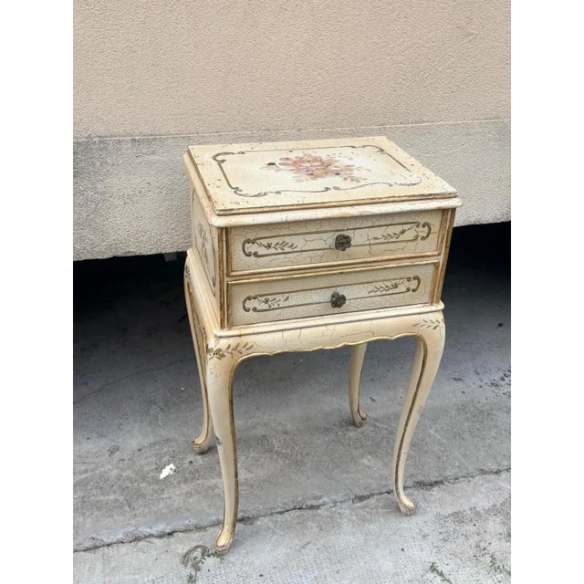 Beautiful entryway cabinet , made out of wood with gold finishing. Cabinet made in Italy, during the ‘30s. Great execution...