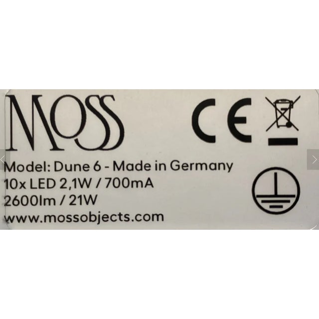 Dune 6 Vertical Cluster Light with Silver Anodized Shades by Daniel Becker For Sale - Image 11 of 12