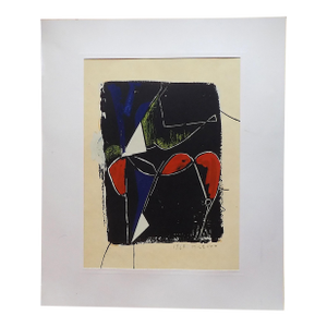 Vintage 20th Century Limited Edition Marino Marini Abstract Equine Silkscreen Print