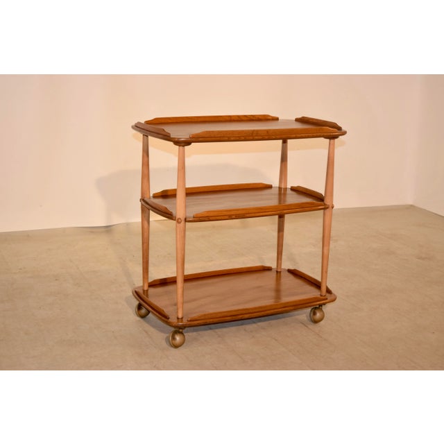 Mid 20th Century Mid-Century Elm Bar Cart For Sale - Image 5 of 5