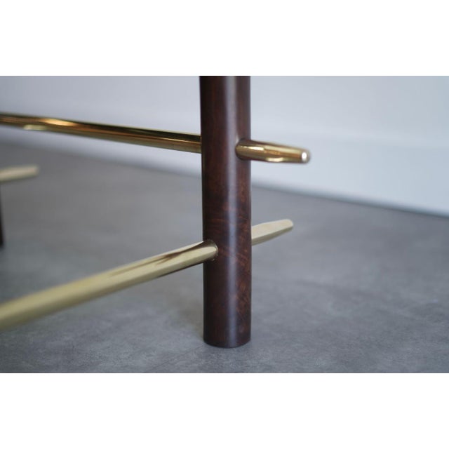Vintage Mahogany and Brass Coffee Table, C. 1950s For Sale In New York - Image 6 of 10