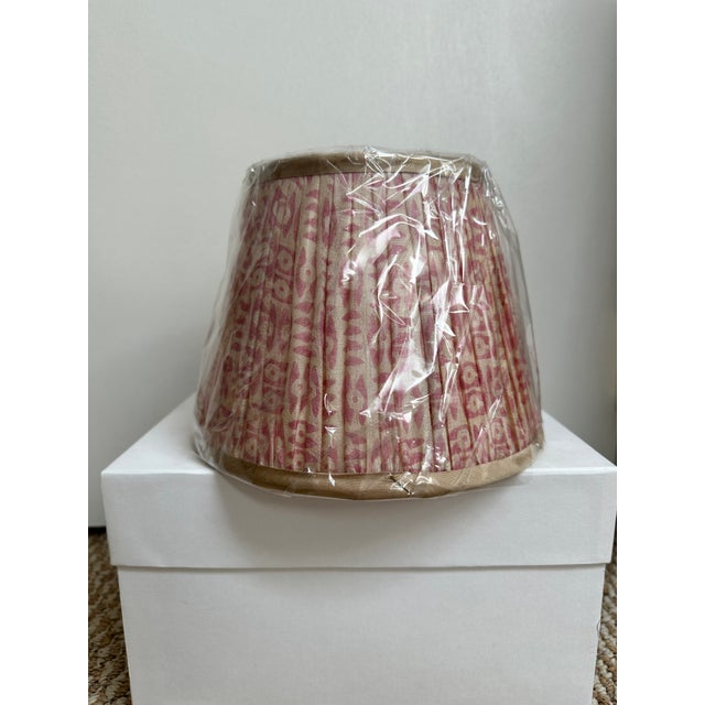 Small silk lampshade from Penny Morrison, in a size no longer available! This shade is handmade in England from pleated...