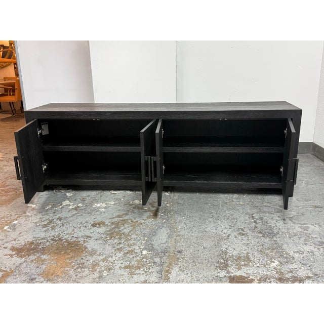 Restoration Hardware Restoration Hardware Davos Oak Media Console For Sale - Image 4 of 12