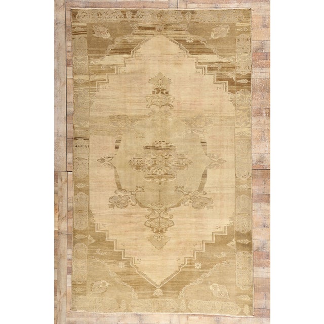 Vintage Turkish Oushak Rug - 06'06 X 10'11 For Sale - Image 10 of 10