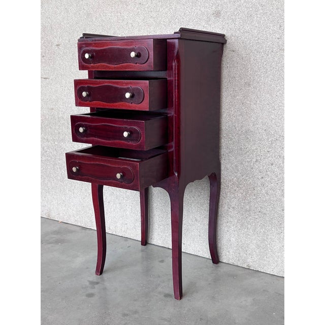 Early 20th Century Pair of Italian Louis XV Style Mahogany Nightstand or End Side Tables For Sale - Image 12 of 18