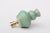 Celadon Celadon Pottery Vase Lamp Finials on Golden Brass Hardware - a Pair For Sale - Image 8 of 8