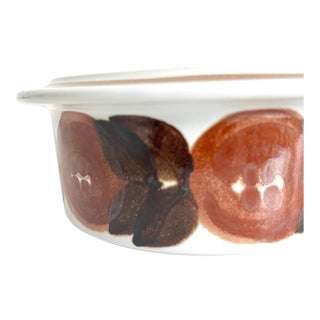 Vintage 1970s Arabia of Finland Rosmarin Brown Fruit or Dessert Bowl For Sale