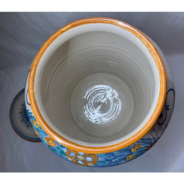 Deruta Italian Art Pottery Francesca Niccacci Hand Painted Large 17” Apothecary Pharmacy Jar For Sale - Image 10 of 12