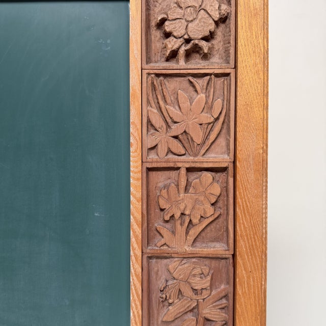 Japanese Mobile Blackboard with Woodcarving, 1995 For Sale - Image 4 of 11