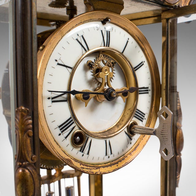 1900s Gilt Bronze Antique Mantel Clock with Brocot Escapement Chairish