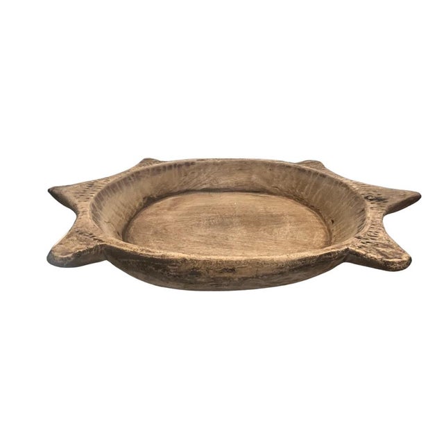 Farmhouse Vintage Wooden Parat Bowl For Sale - Image 3 of 5