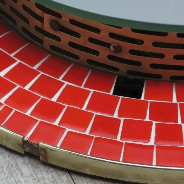 German Illuminated Mosaic Mirror, 1950s For Sale - Image 10 of 13