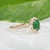 Metal 1.9Ct Tsavorite Ring With Earth-Mined Diamond Accents: Solid 14k Gold, 8x6mm, Size 6.75 For Sale - Image 7 of 9