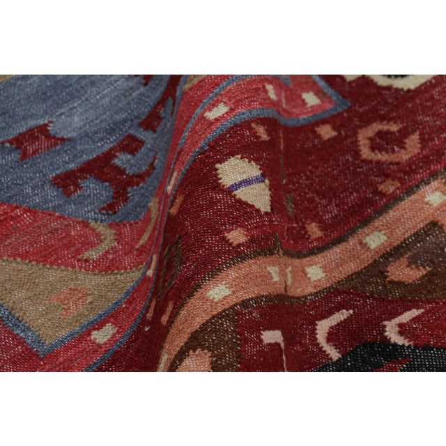 Red Rug & Kilim’s Modern Classics Flatweave in Red With Colorful Geometric Patterns For Sale - Image 8 of 8