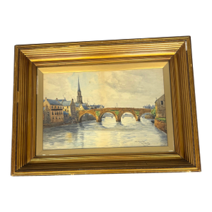 Antique Scottish Watercolor Framed Landscape