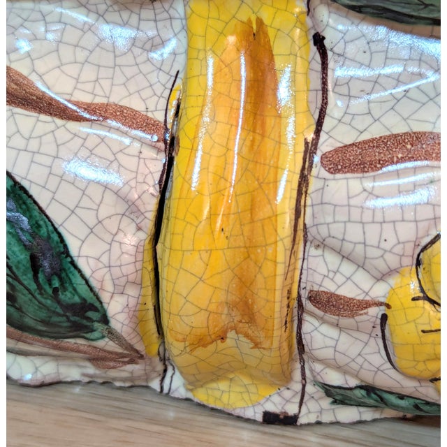 1970s Italian Majolica Stacked Pillows Garden Stool or Ottoman - Trompe l'Oeil Style For Sale - Image 13 of 16