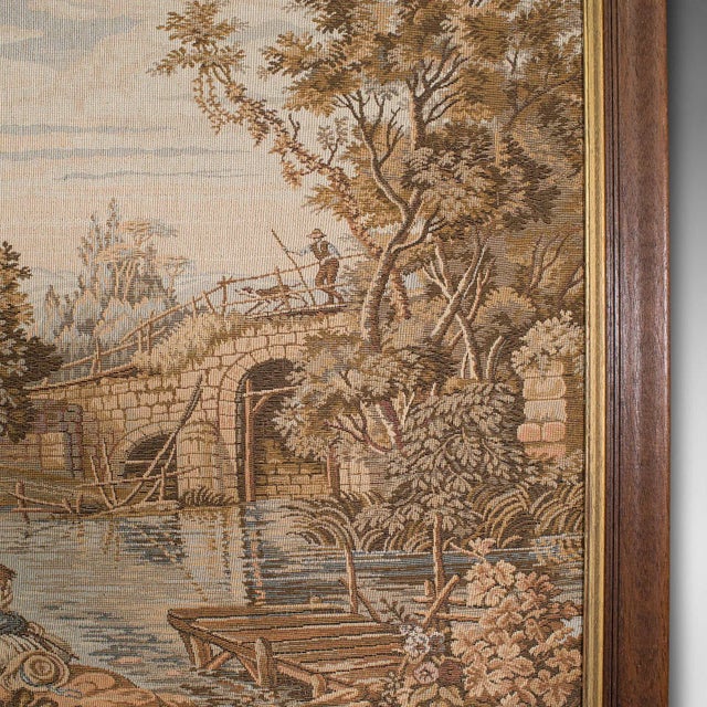 1930s 1930s Vintage French Needlepoint Panoramic Tapestry For Sale - Image 5 of 10