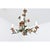 French Vintage Tôle Painted Floral Chandelier For Sale - Image 11 of 13