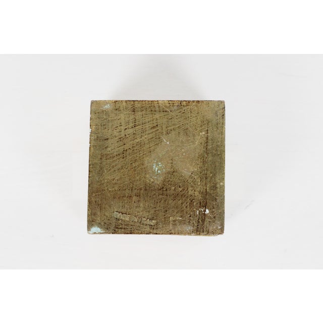 1960's Italian Florentine Gilt Wood Trinket Box With Marble Lid Inset For Sale - Image 9 of 11