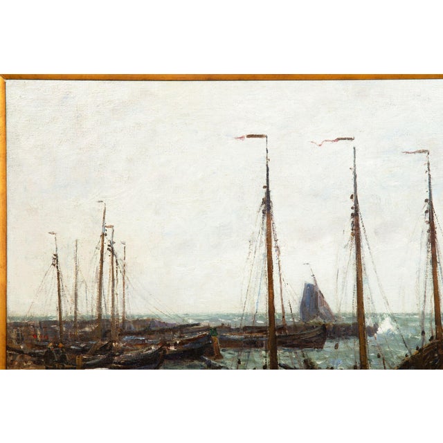 “Dutch Herring Fleet” Dockside Barbizon Painting by Robert Weir Allan r.s.A For Sale - Image 4 of 18