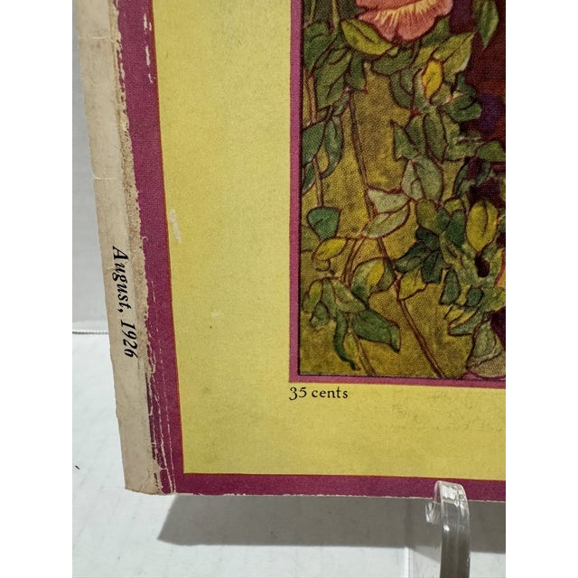 Original period front cover from the August 1926 issue of House Beautiful magazine, featuring two brilliantly colored...