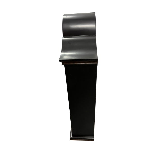 Traditional late 20th Century Distressed Black Wood and Glass Wall Mounted Curio Showcase For Sale - Image 3 of 7