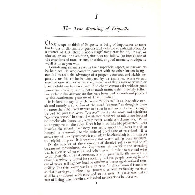 "Etiquette: The Blue Book of Social Usage" 1947 Post, Emily For Sale - Image 10 of 12