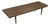 Mid-Century Slatted Walnut Bench / Coffee Table For Sale