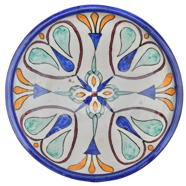 Spanish Late 19th Century Colorful Andalusian Floral Pattern Ceramic Bowl For Sale - Image 3 of 10