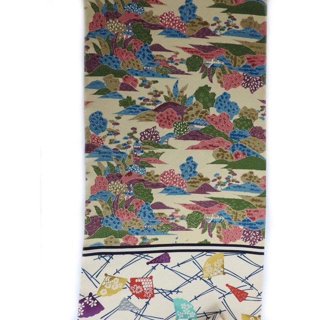 Textile Vintage Japanese Silk Tango Chirimen Kimono Fabric Bolt 14 Patterns 14.5 Yards For Sale - Image 7 of 17