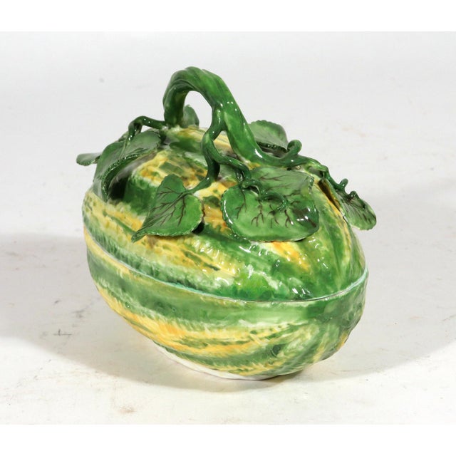 Meissen Porcelain 18th Century Tromp l'Oeil Tureen in the Form of a Melon For Sale - Image 9 of 16