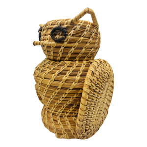 Vintage 1950s Papago Basketry Owl Basket