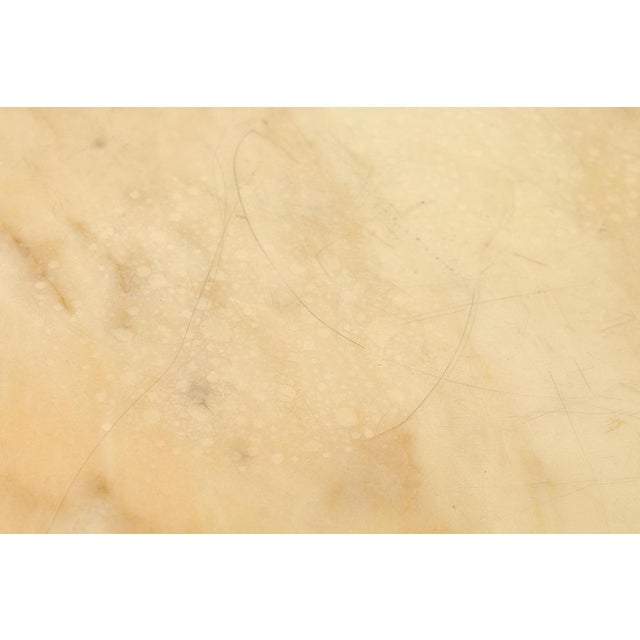 Metal Mid-Century Modern Marble with Wood and Brass Round Coffee Table by Osvaldo Borsani, 1950s For Sale - Image 7 of 13