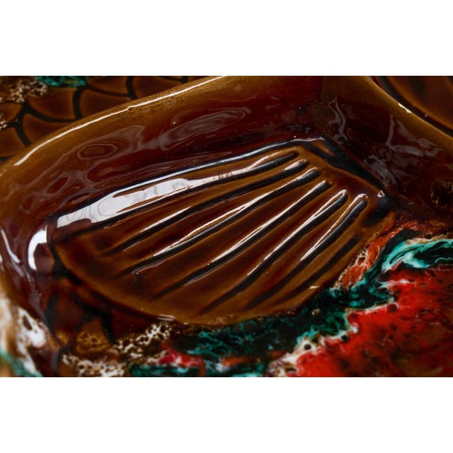 Large Mid-Century Studio Pottery Fish Bowl from Vallauris, France, 1950s For Sale - Image 6 of 11