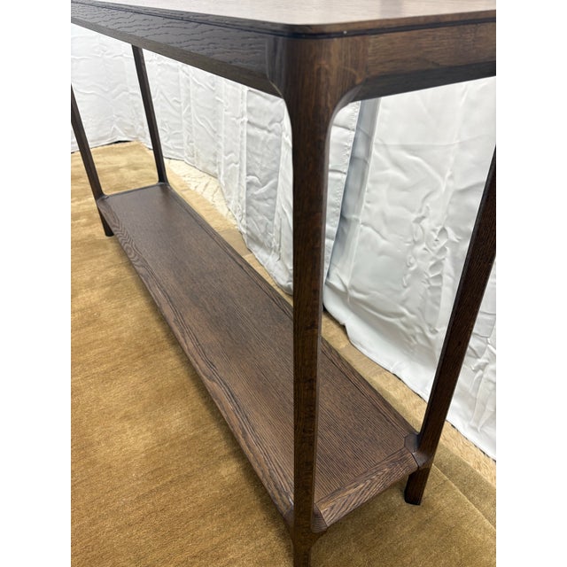 Restoration Hardware Padua Console Table – 60” Brown Oak Finish For Sale - Image 9 of 14