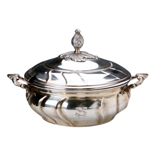 Vegetable Dish in Silver by Christian F. Heise For Sale